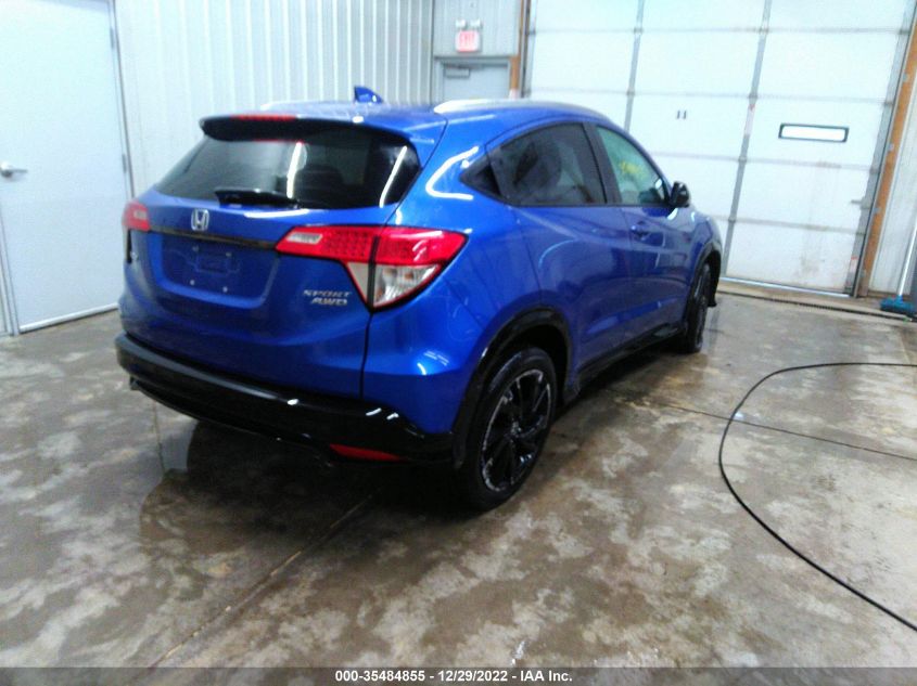 2022 HONDA HR-V SPORT VIN: 3CZRU6H1XNM759622