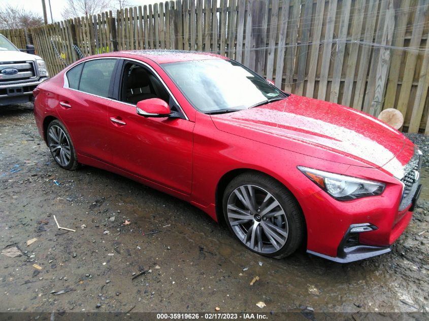 2022 INFINITI Q50 SENSORY VIN: JN1EV7CR9NM340552