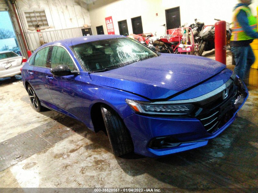 2022 HONDA ACCORD SEDAN SPORT VIN: 1HGCV1F37NA062231