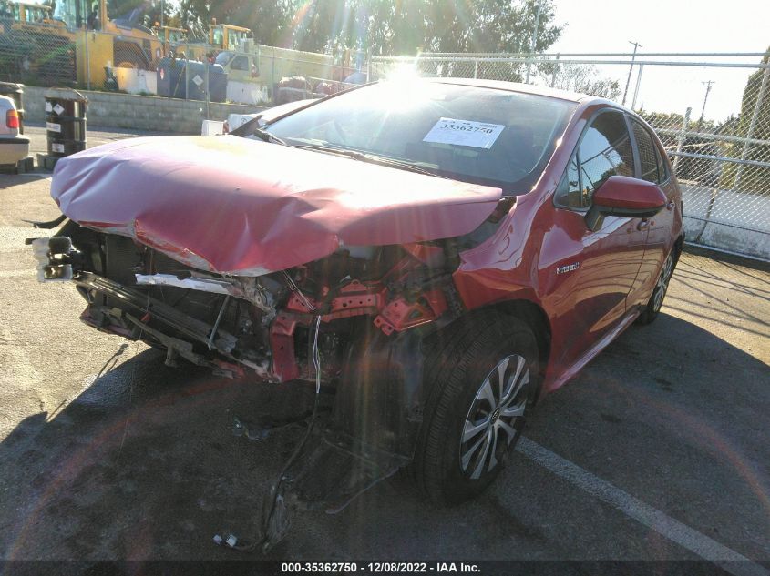 2021 TOYOTA COROLLA HYBRID LE VIN: JTDEAMDE4MJ009557