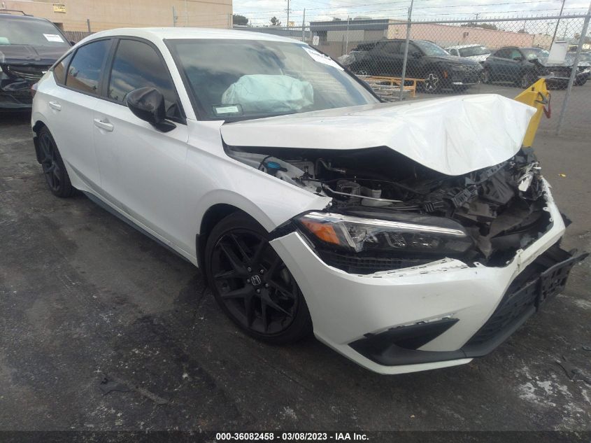 2022 HONDA CIVIC HATCHBACK SPORT VIN: 19XFL2H88NE016176