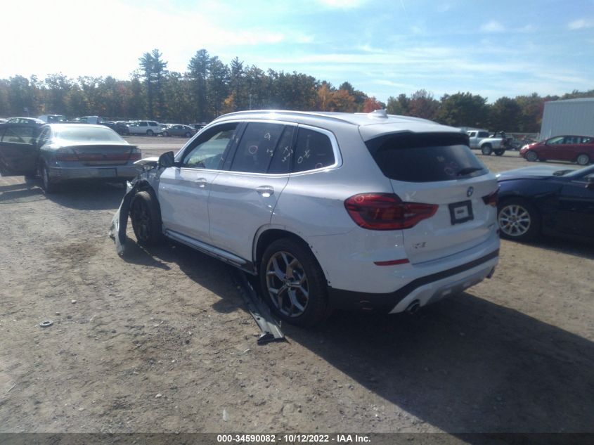 2021 BMW X3 XDRIVE30I VIN: 5UXTY5C09M9G01313