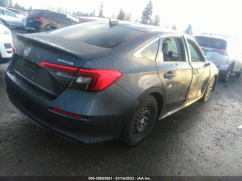 2022 HONDA CIVIC SEDAN TOURING VIN: 2HGFE1F92NH320352