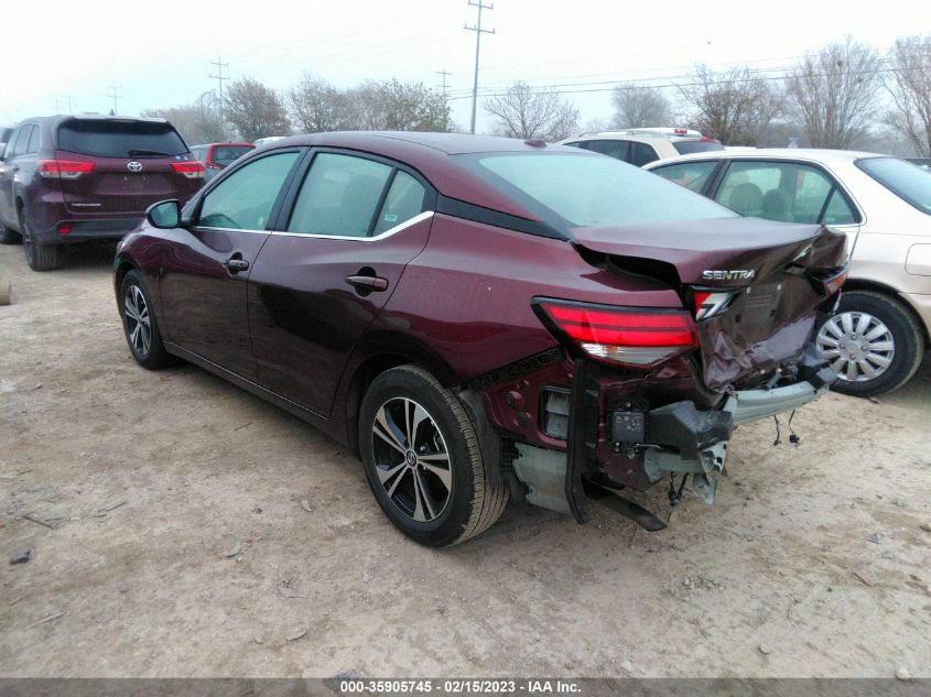 2022 NISSAN SENTRA SV VIN: 3N1AB8CV8NY253202