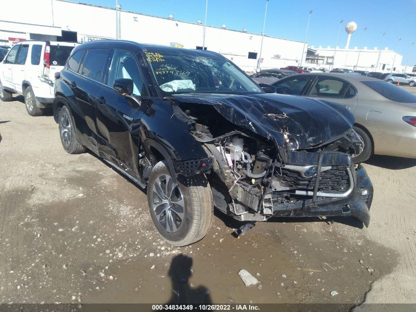 2021 TOYOTA HIGHLANDER HYBRID XLE VIN: 5TDGARAH4MS503926
