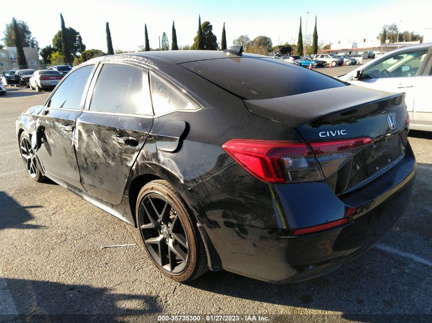 2022 HONDA CIVIC SEDAN SPORT VIN: 2HGFE2F57NH512465