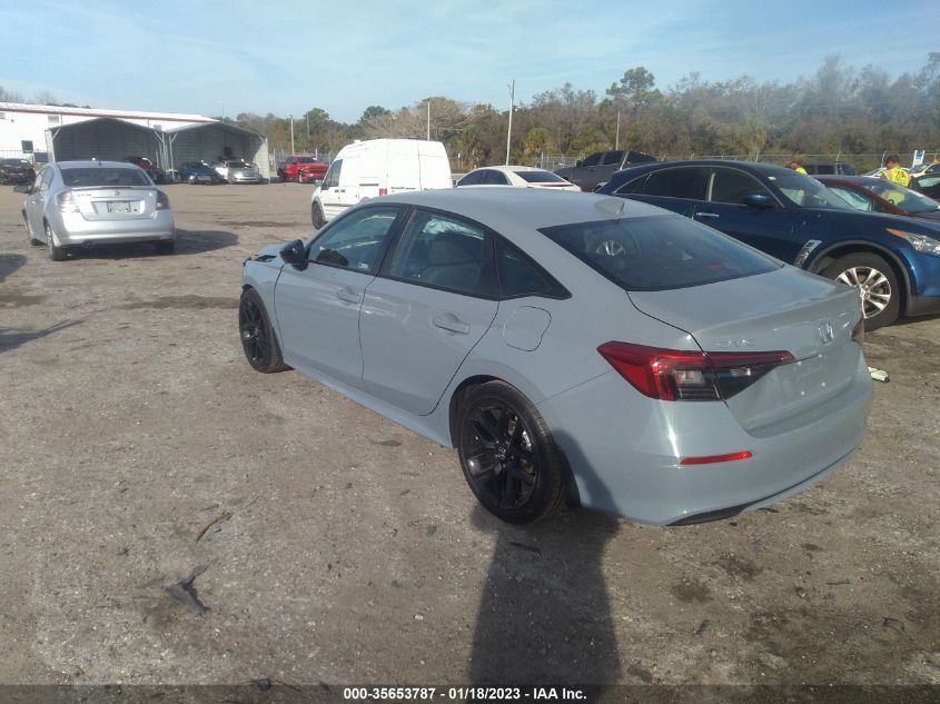 2022 HONDA CIVIC SEDAN SPORT VIN: 2HGFE2F57NH609553