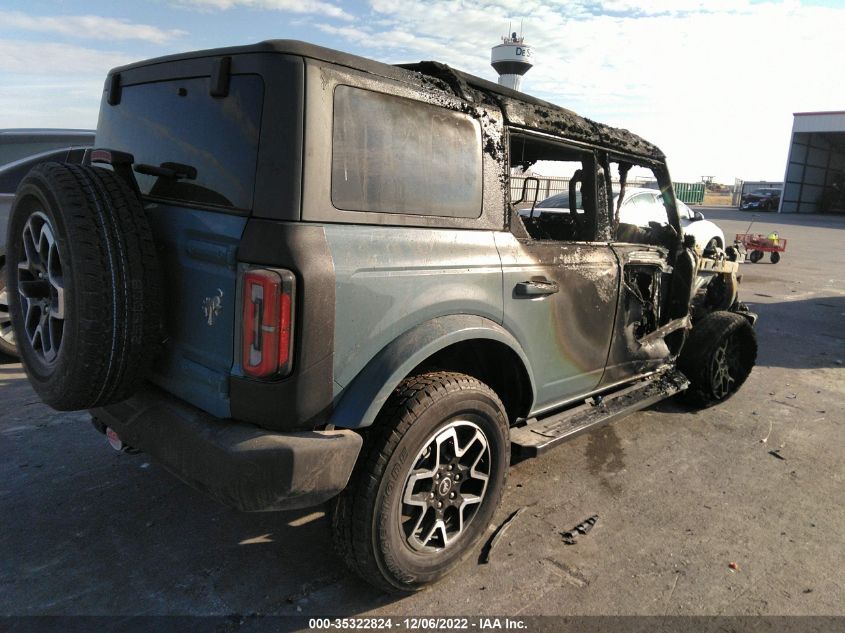 2022 FORD BRONCO BASE/BIG BEND VIN: 1FMEE5DP4NLB60752