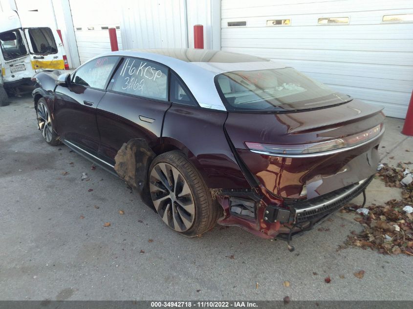 2022 LUCID AIR GRAND TOURING VIN: 50EA1GBA3NA003262