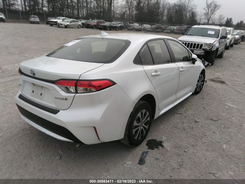 2022 TOYOTA COROLLA HYBRID LE VIN: JTDEAMDE4NJ044231