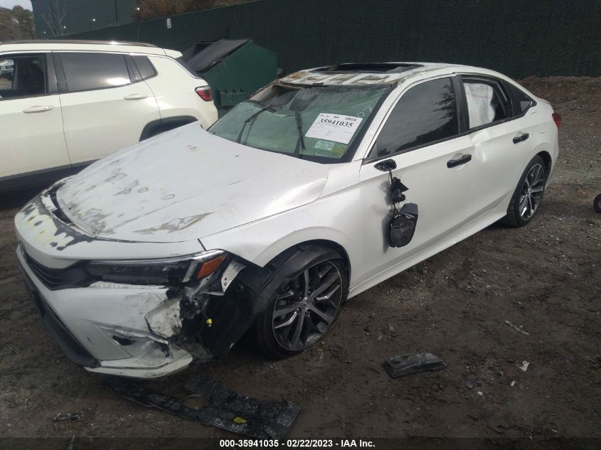 2022 HONDA CIVIC SEDAN TOURING VIN: 2HGFE1F93NH316407
