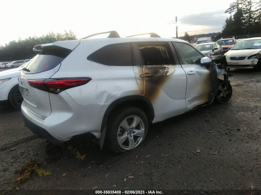 2022 TOYOTA HIGHLANDER L VIN: 5TDCZRBH9NS583960