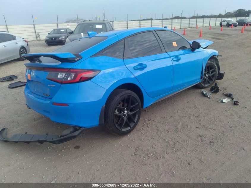 2022 HONDA CIVIC HATCHBACK SPORT VIN: 19XFL2H85NE012876