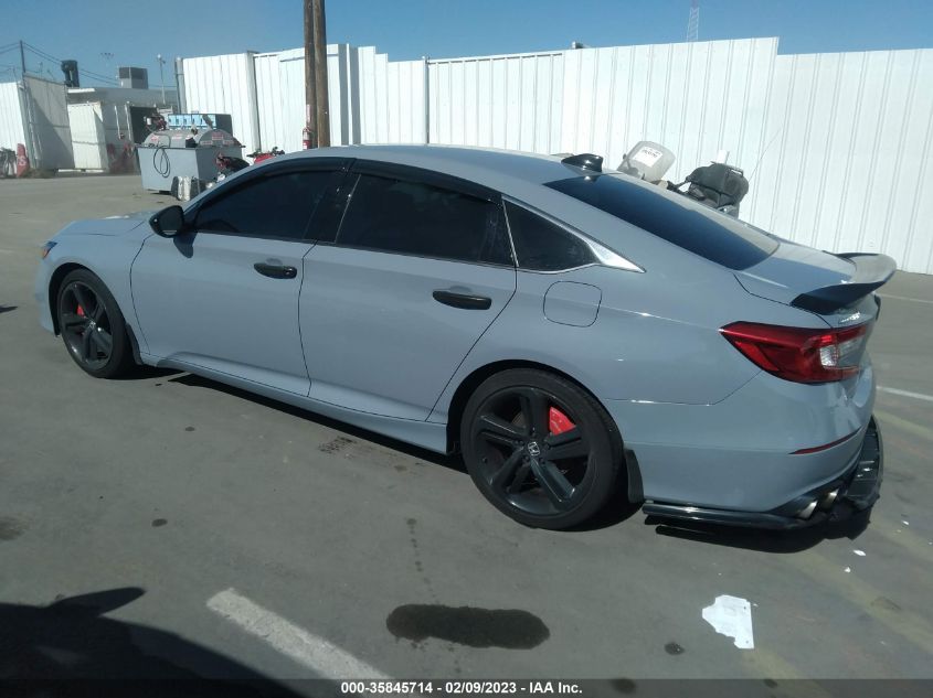 2022 HONDA ACCORD SEDAN SPORT VIN: 1HGCV1F33NA018999