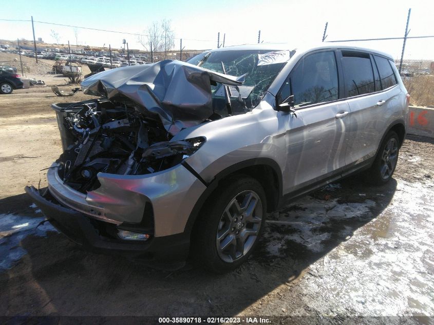 2022 HONDA PASSPORT EX-L VIN: 5FNYF7H55NB001826