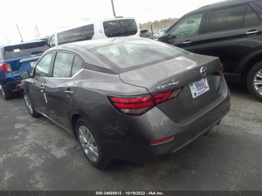 2022 NISSAN SENTRA S VIN: 3N1AB8BV9NY288669
