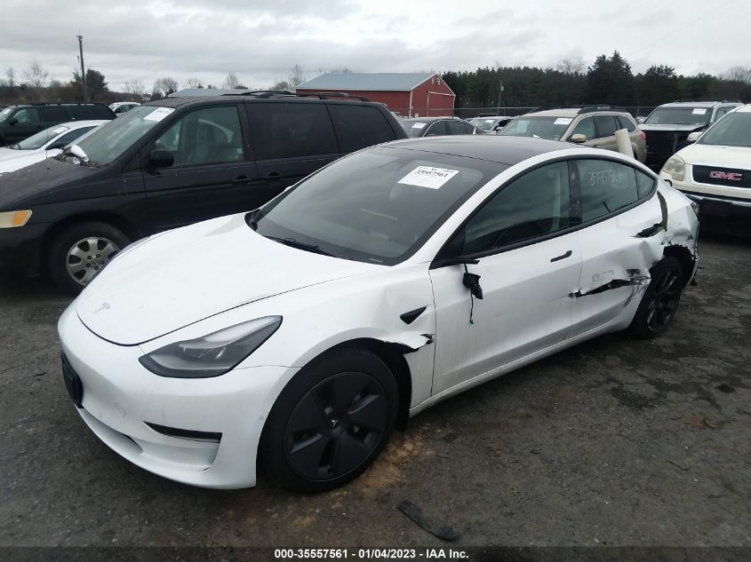 2022 TESLA MODEL 3 LONG RANGE VIN: 5YJ3E1EB5NF118651