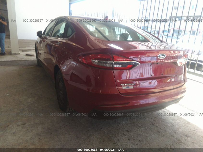2020 FORD FUSION S VIN: 3FA6P0G76LR160130