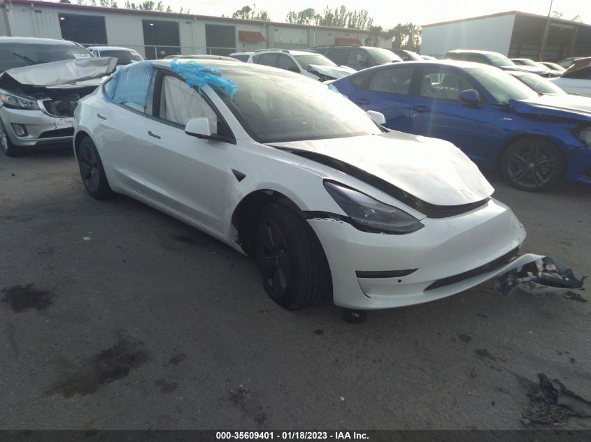 2022 TESLA MODEL 3 VIN: 5YJ3E1EA7NF333827