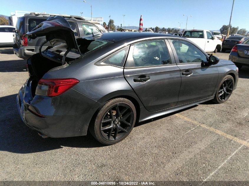 2022 HONDA CIVIC SEDAN SPORT VIN: 2HGFE2F57NH525832