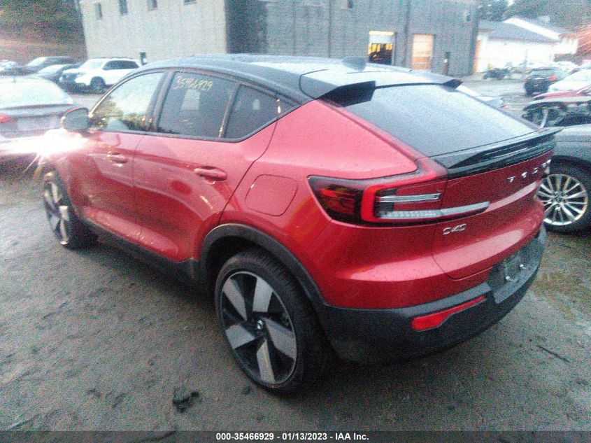2022 VOLVO C40 RECHARGE PURE ULTIMATE VIN: YV4ED3GBXN2009297