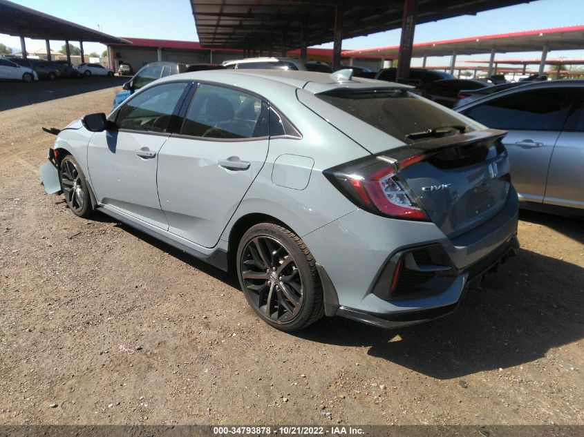 2021 HONDA CIVIC HATCHBACK SPORT VIN: SHHFK7H48MU228175