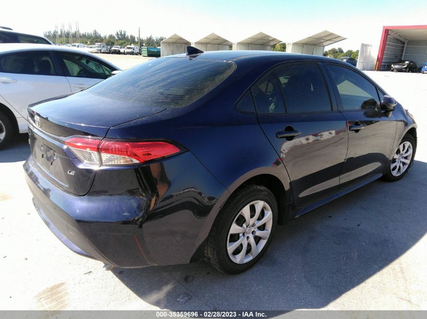 2022 TOYOTA COROLLA LE VIN: JTDEPMAE4NJ191698