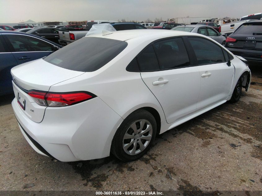 2022 TOYOTA COROLLA LE VIN: 5YFEPMAE4NP316145