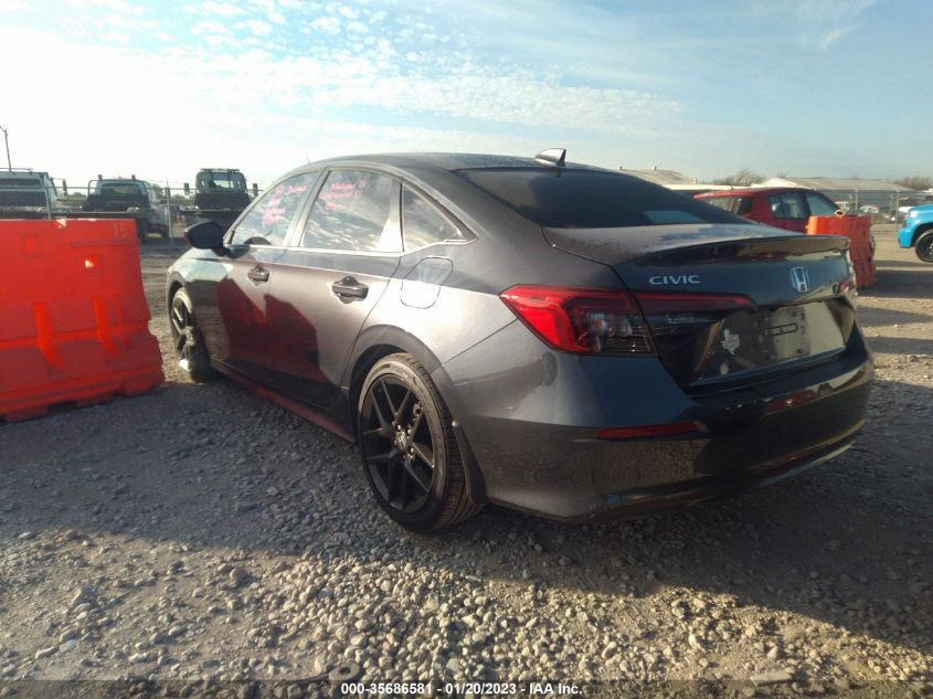 2022 HONDA CIVIC SEDAN SPORT VIN: 2HGFE2F54NH597149