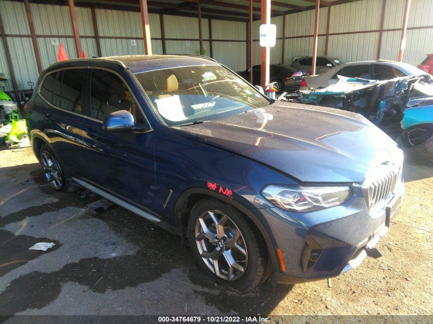 2022 BMW X3 SDRIVE30I VIN: 5UX43DP02N9N29392
