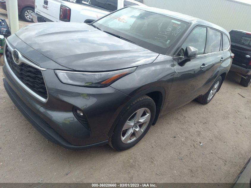 2022 TOYOTA HIGHLANDER LE VIN: 5TDBZRBH1NS560734