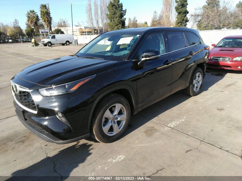 2022 TOYOTA HIGHLANDER LE VIN: 5TDZZRAH9NS540005