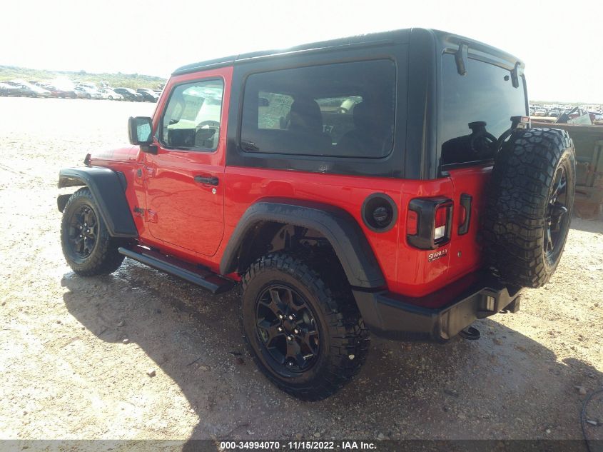 2021 JEEP WRANGLER WILLYS SPORT VIN: 1C4HJXAG2MW792398