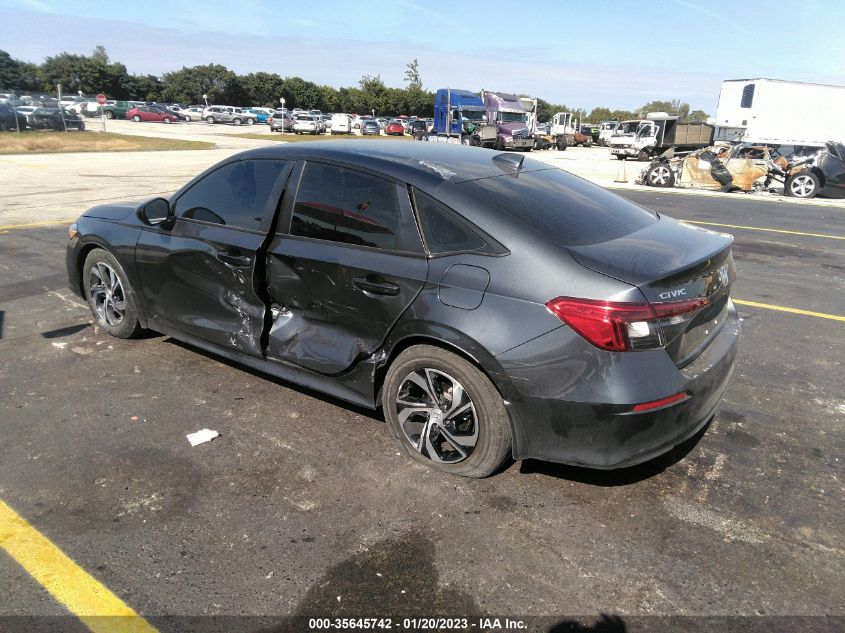2022 HONDA CIVIC SEDAN SPORT VIN: 2HGFE2F54NH605654