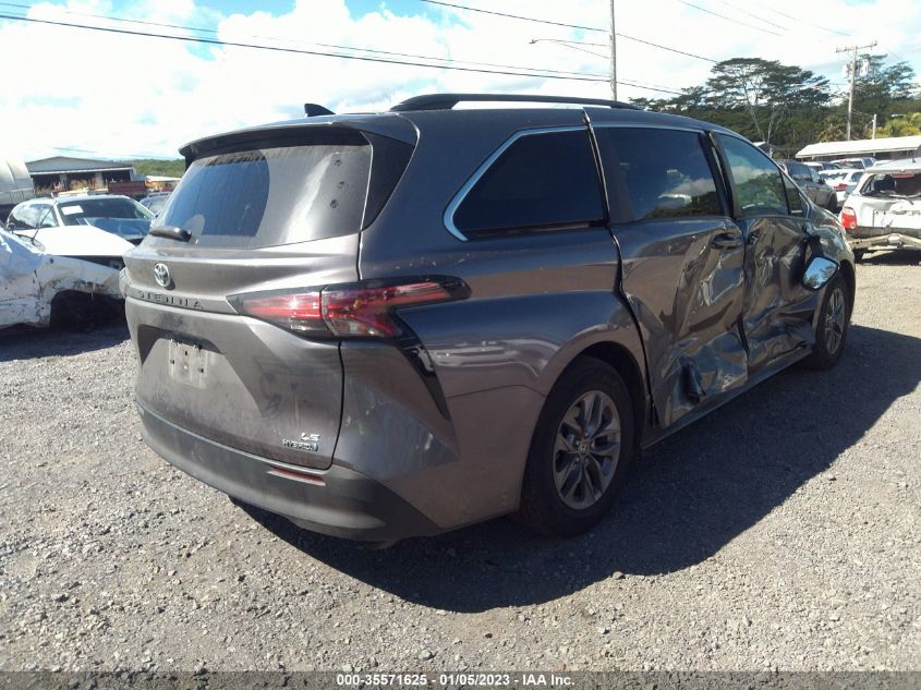 2022 TOYOTA SIENNA LE VIN: 5TDKRKECXNS107090