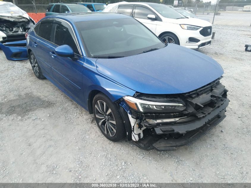 2022 HONDA CIVIC SEDAN EX VIN: 2HGFE1F72NH303825