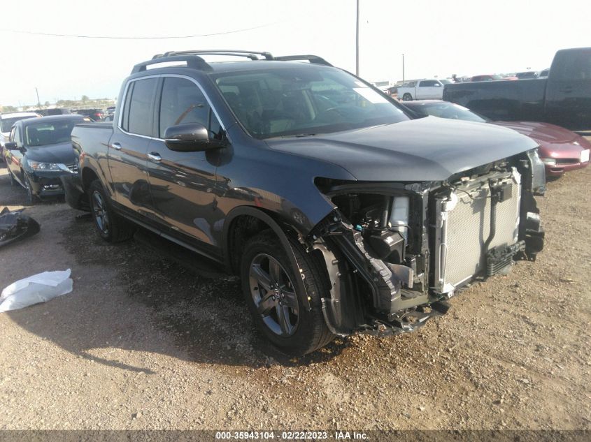 2022 HONDA RIDGELINE RTL-E VIN: 5FPYK3F71NB027775