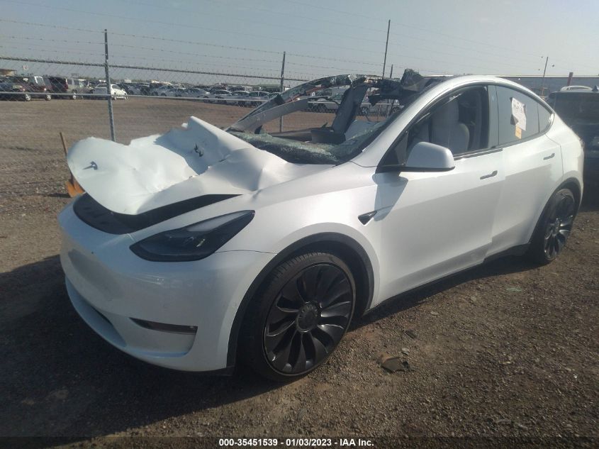 2021 TESLA MODEL Y PERFORMANCE VIN: 5YJYGDEFXMF269035