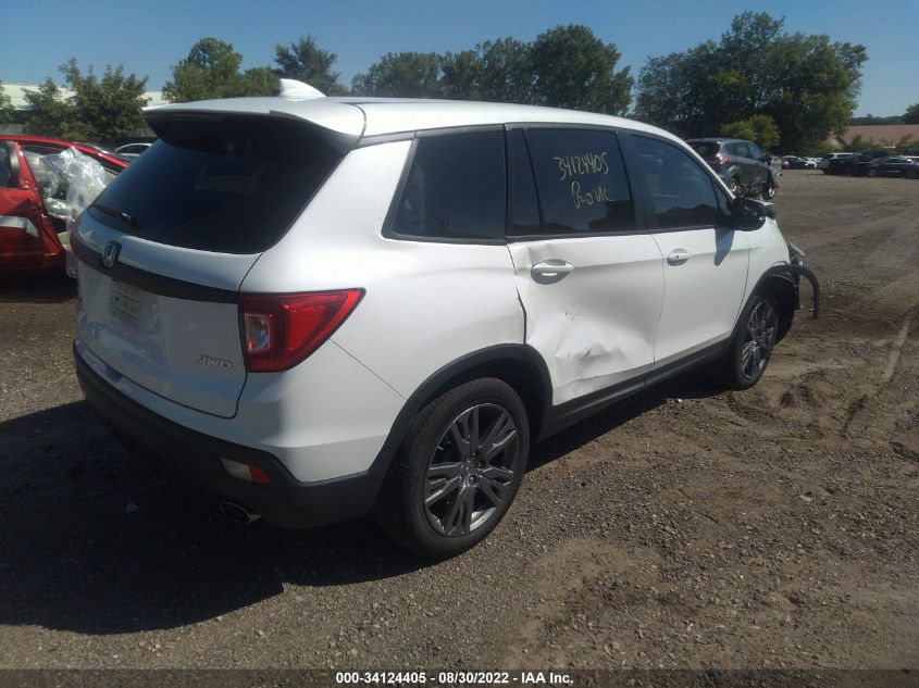 2021 HONDA PASSPORT EX-L VIN: 5FNYF8H50MB001804