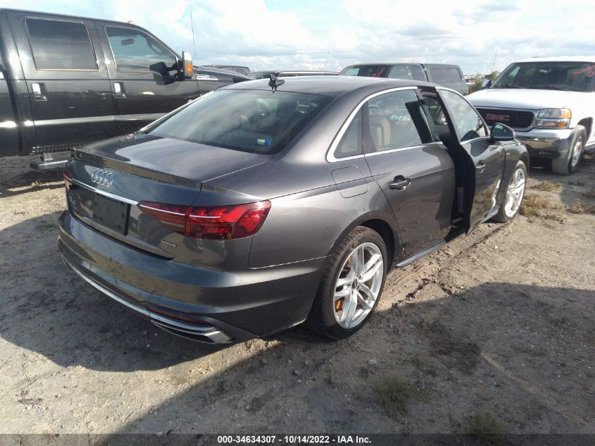 2021 AUDI A4 SEDAN S LINE PREMIUM PLUS VIN: WAUEAAF48MA038527