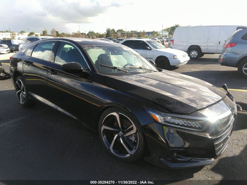 2022 HONDA ACCORD SEDAN SPORT SE VIN: 1HGCV1F44NA082381