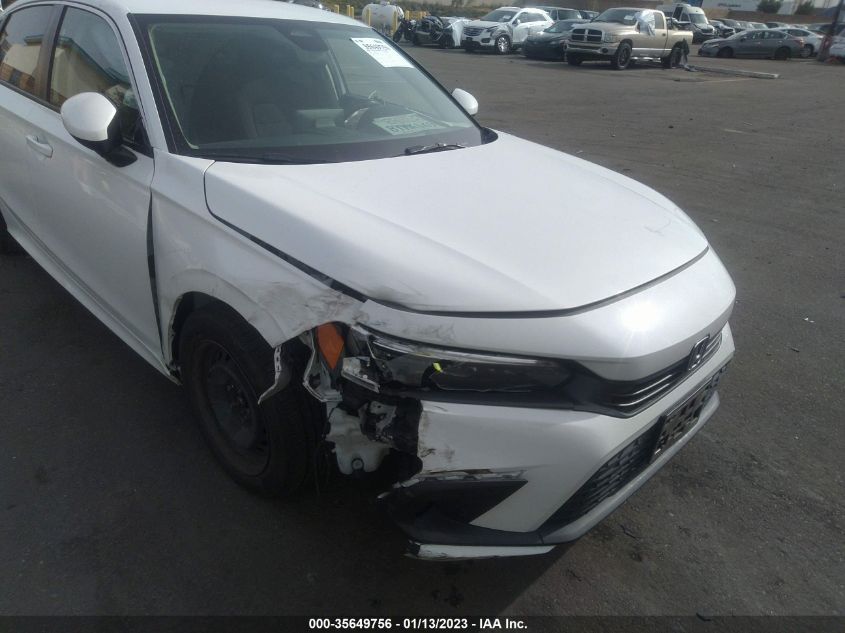 2022 HONDA CIVIC SEDAN LX VIN: 2HGFE2F25NH528363
