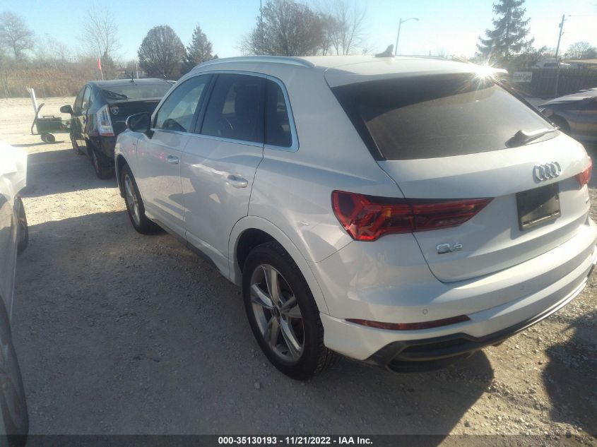 2021 AUDI Q3 S LINE PREMIUM VIN: WA1DECF37M1039099