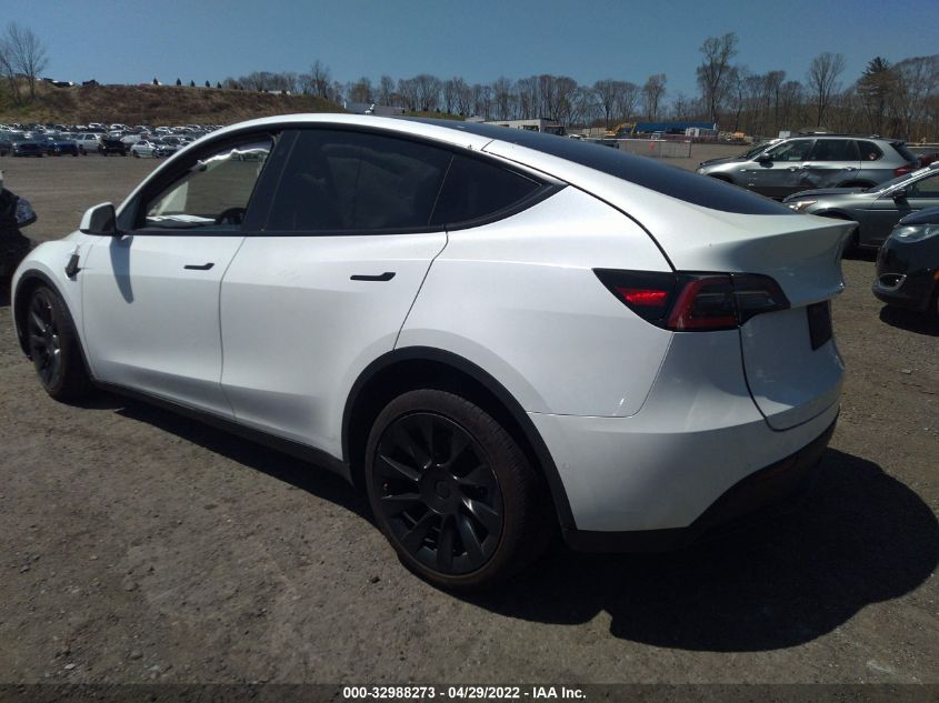 2021 TESLA MODEL Y LONG RANGE VIN: 5YJYGDEE2MF064316