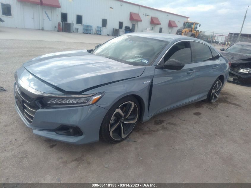 2022 HONDA ACCORD HYBRID SPORT VIN: 1HGCV3F22NA047879