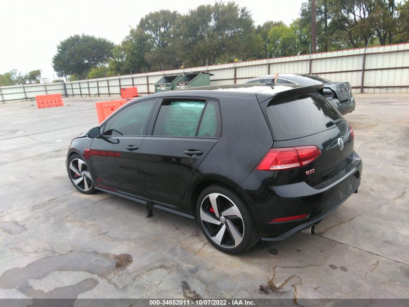 2021 VOLKSWAGEN GOLF GTI S/SE/AUTOBAHN VIN: 3VW6T7AU9MM009646