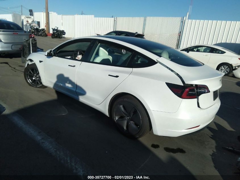 2022 TESLA MODEL 3 VIN: 5YJ3E1EA8NF373592
