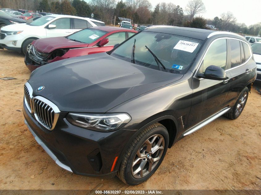2022 BMW X3 XDRIVE30I VIN: 5UX53DP06N9J20901