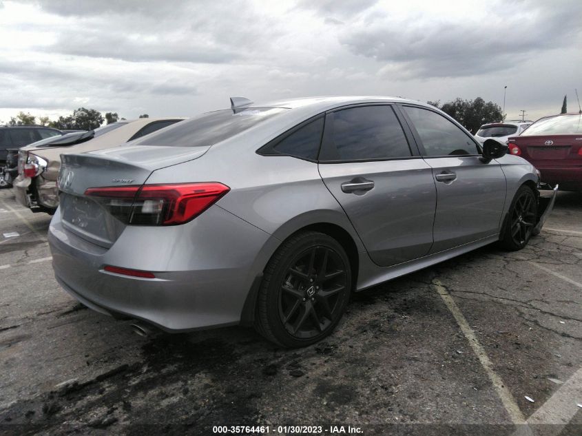 2022 HONDA CIVIC SEDAN SPORT VIN: 2HGFE2F54NH578651