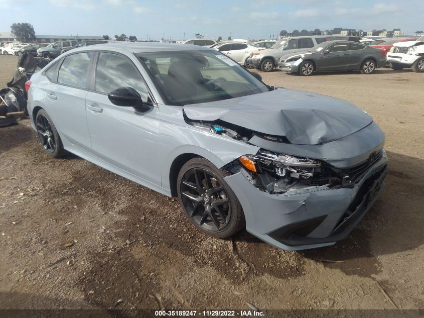 2022 HONDA CIVIC SEDAN SPORT VIN: 2HGFE2F5XNH589587